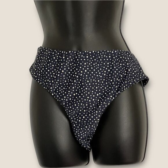 Navy blue polka dots bikini bottom size 2X - Picture 1 of 7